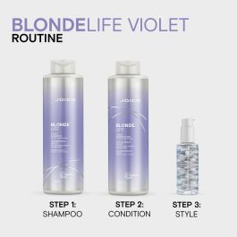 Joico Acondicionador Matizador Violeta Blonde Life para Cabello Rubio, Anticobrizo y Nutritivo 1000ml