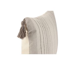 DKD Home Decor Cushions ch1c25 Cojín Urban Poliéster Crudo Beige 45x45 cm con Borlas (2 Unidades)