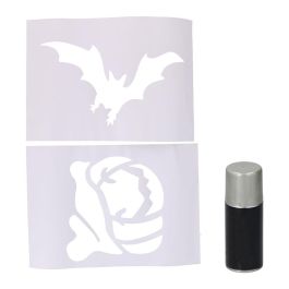 Articasa Set de decoración para ventanas Halloween spray + plantillas