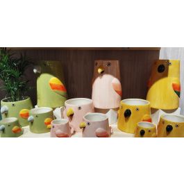 Jarron Tropical DKD Home Decor Multicolor 16 x 22 x 19 cm (6 Unidades) Jarron Tropical DKD Home Decor Multicolor 16 x 22 x 19 cm (6 Unidades)