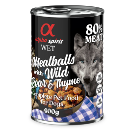 Alpha Spirit Alimento Húmedo para Perros Adultos Albóndigas de Jabalí y Tomillo 6x400g Precio: 13.6900005. SKU: B129MDRK6R