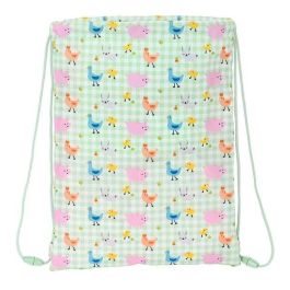Bolsa Mochila con Cuerdas Safta Granja Blanco Verde 26 x 34 x 1 cm Bolsa Mochila con Cuerdas Safta Granja Blanco Verde 26 x 34 x 1 cm