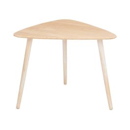 Mesa de Centro Triangular Natural Blanco Giftdecor 60x48x64 cm - Madera de Pino Mesa de Centro Triangular Natural Blanco Giftdecor 60x48x64 cm - Madera de Pino