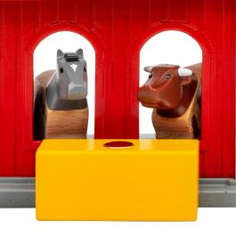 Animal Barn - Accesorio para el circuito de tren de madera -7312350360127 - Brio World