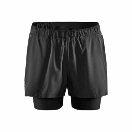 Pantalones Cortos Deportivos para Hombre Craft Craft Adv Essence 2-In-1 Stretch Negro