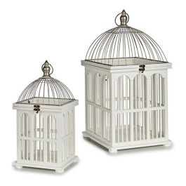 Giftdecor Set 2 Jaulas de Madera Blanca Cuadrada, 30x30x59 cm y 22.5x22.5x48 cm Precio: 62.50000053. SKU: S3607842