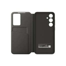 Samsung Funda Cartera Smart View para Galaxy S24 FE Negro con Bolsillo para Tarjetas y Ventana Interactiva