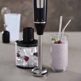 Batidora manual con accesorios 600w acero inoxidable/negro day