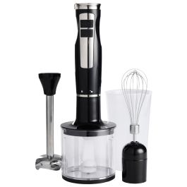 Batidora manual con accesorios 600w acero inoxidable/negro day