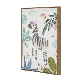 DKD Home Decor Cuadro Animal Selva Lienzo Poliester PS Verde Blanco Naranja 3 x 50 x 40 cm (3 Unidades)