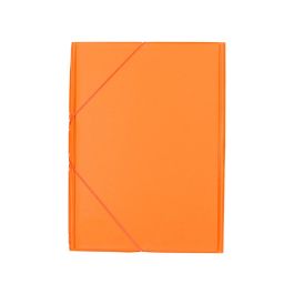 Carpeta Liderpapel Gomas Plastico Folio Solapas Color Naranja