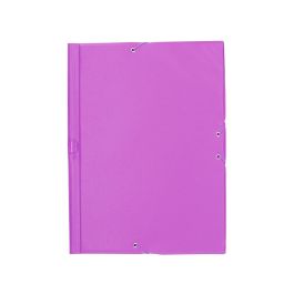 Carpeta Liderpapel Gomas Plastico Folio Solapas Color Lila