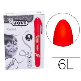 Barra De Maquillaje Jovi Twist Make-Up Rojo Caja De 5 Unidades