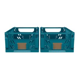 Set de 2 piezas de caja de almacenaje plegable 17x12.5x7cm azul tapiz day Precio: 2.95000057. SKU: B1DSQHRE8C