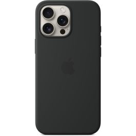 Apple iPhone 16 Pro Max: Funda Protectora de Silicona con MagSafe, Color Negro