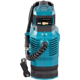 Makita DMP181Z Compresor de aire sin batería, 11,1 bar, 22 l/min, para Bicicleta, Negro, Azul