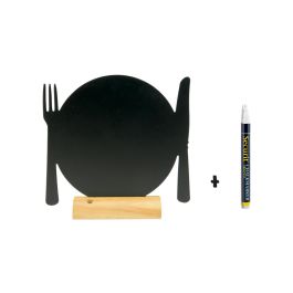 Pizarra de mesa forma plato con marcador 24x24 cm - Inde (6 Unidades) Precio: 49.50000011. SKU: B1GEH8BW3H