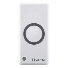 Varta Batería Portátil 10000mAh con Carga Rápida Inalámbrica 10W, 2 Tomas USB y Cable - Power Bank