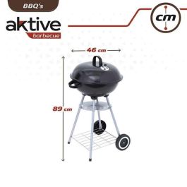 Barbacoa de carbón redonda con tapa aktive 46cm Barbacoa de carbón redonda con tapa aktive 46cm