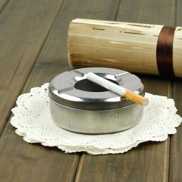 Confortime Cenicero Agua Acero 9,5 cm x 3,1 cm x 9,5 cm (24 Unidades)