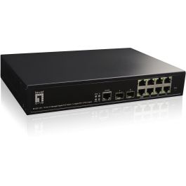 Level One GEP-1061 Switch de 8 puertos Gigabit Ethernet 2xGSFP 19" 180W 8xPoE+