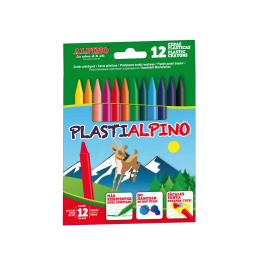 Alpino Ceras Plásticas Plastialpino No Manchan Estuche De 12 Colores Surtidos 115 mm