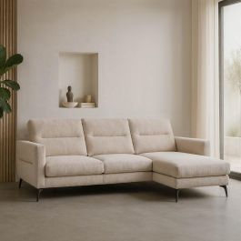 Sofá Chaise Longue Crema Tejido Salón 238 X 160 X 87,50 cm Precio: 1133.9499996. SKU: B15PARE8MG