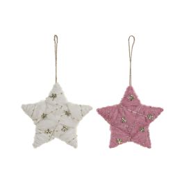 DKD Home Decor Decoración Colgante Navidad Fantasía Estrella Lana Blanco Rosa Palo Dorado 2.5x14x15 cm Surtido (6 Unidades) Precio: 8.45064. SKU: B19HHMHK9R