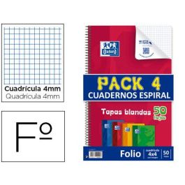 Bloc Espiral Oxford Tapa Flexible Optik Paper Folio 50 Hojas 90 gr Cuadros 4 mm Pack De 4 Precio: 5.79000004. SKU: B15N4ZA644