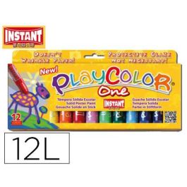 Playcolor Témperas Sólidas Basic One Barra Estuche De 12 C-Surtidos