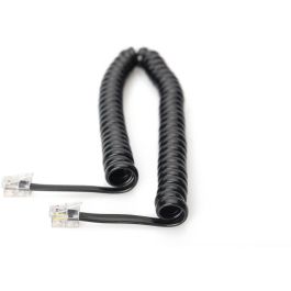 Digitus UAE Modular Spiral-Anschlusskabel Cable espiral modular RJ10 a RJ10 Negro Macho Macho 2 m