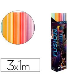 Sadipal Papel kraft liso fusión 1x3m 3x8 colores surtidos caja expositora 24 rollos