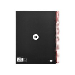 Cuaderno Espiral A4 Micro Antartik Tapa Forrada 120H 90 gr Horizontal 5 Bandas 4 Taladros Color Negro