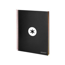 Cuaderno Espiral A4 Micro Antartik Tapa Forrada 120H 90 gr Horizontal 5 Bandas 4 Taladros Color Negro