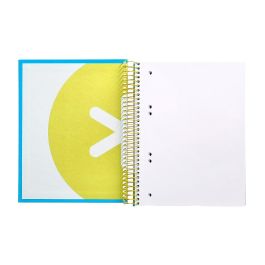 Cuaderno Espiral A5 Micro Antartik Tapa Forrada 120H 90 gr Liso Con Bandas 6 Taladros Color Azul