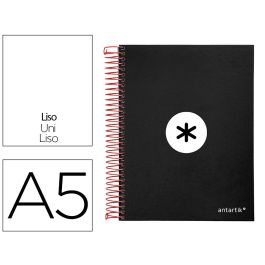 Cuaderno Espiral A5 Micro Antartik Tapa Forrada 120H 90 gr Liso Con Bandas 6 Taladros Color Negro Precio: 5.79000004. SKU: B197T4ZVD4