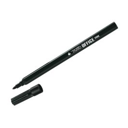 Rotulador Tratto Office Fine Punta De Fibra Trazo 0,7 mm Negro 12 unidades