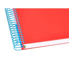 Cuaderno Espiral A5 Micro Antartik Tapa Forrada120H 90 gr Cuadro 5 mm 5 Bandas 6 Taladros Colores Surtidos 18 unidades