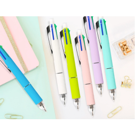 Liderpapel Bolígrafo Multifunción 5 en 1 con Portaminas, Tinta Azul, Negro, Rojo, Verde y Trazo 0,7mm