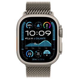 Apple Watch Ultra 2 GPS + Cellular 49mm Natural Titanium Case with Natural Titanium Milanese Loop - S