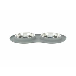 Comedero para Perro Trixie Gris Acero Inoxidable Ø 16 cm Doble 2 × 0,3 L 47 × 3 × 26 CM Precio: 22.58999941. SKU: B1B9XDHS2T