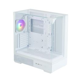 Zalman P40 Prism White Midi Tower PC, Caja de ordenador Blanco, Panel de vidrio templado, Iluminación RGB