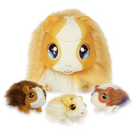 Little Live Pets Cobaya Mamá Interactiva con Casa de Lujo, +20 Sonidos y 3 Crías Bebés Sorpresa Recién Nacidas 33 cm