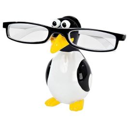WEDO 202 27102 Soporte de Gafas Pingüino - Organizador Universal de Poliresina en Blanco y Negro