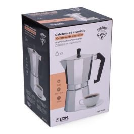 Gourmet Kitchen Cafetera de Aluminio para 3 Tazas, Compatible con Gas, Vitrocerámica y Placa Eléctrica