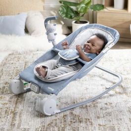 INGENUITY Happy Belly Rock-to-Bounce Asiento - Música - Vibraciones - Arco de Actividad Extraíble - Peluche Cebra -