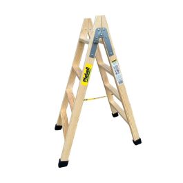 Escalera de madera 4 peldaños 114cm plabell