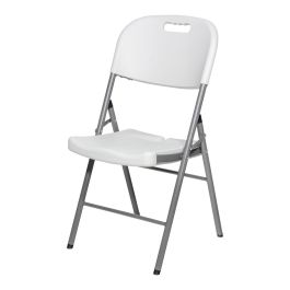 Edm Silla plegable blanca 86,5 x 47 x 54 cm, asiento 40 x 42 cm, soporta 150kg Precio: 26.79000016. SKU: B18EWHJZXF