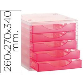 Fichero Cajones De Sobremesa Archivo 2000 260x270X340 mm Apilable 5 Cajones Rosa Translucido Precio: 42.50000007. SKU: B16594ZSN2