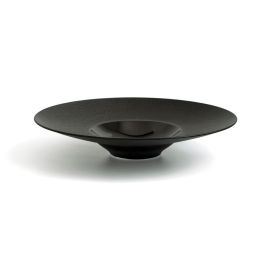 Plato Hondo Ariane Gourmet Cerámica Negro (Ø 28 cm) (6 Unidades)